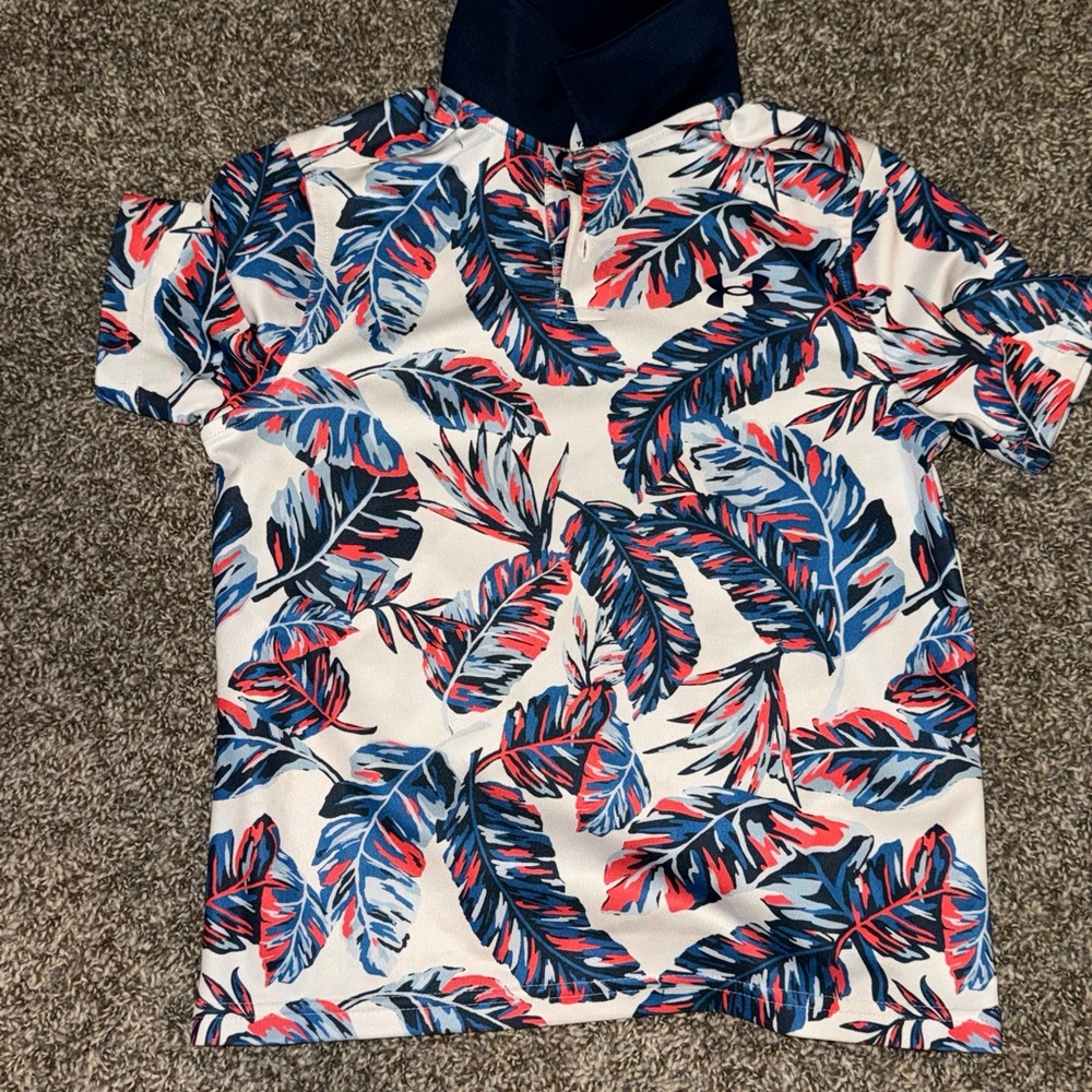 Tropical Leaf Print Kids Shirt